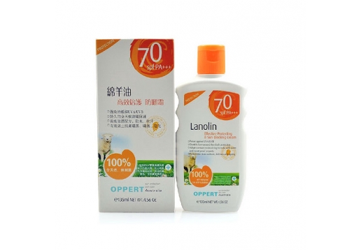 澳佩尔 绵羊油高效倍护防晒霜SPF70 135ml