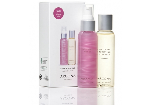  Arcona 白茶洁面蔓越莓爽肤水59ml+59ml