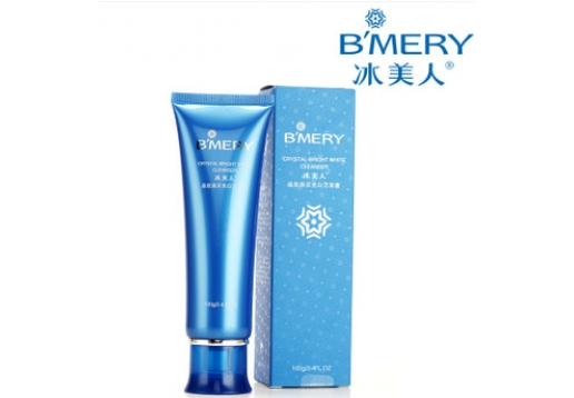 冰美人 晶致焕采亮白洁面膏100G