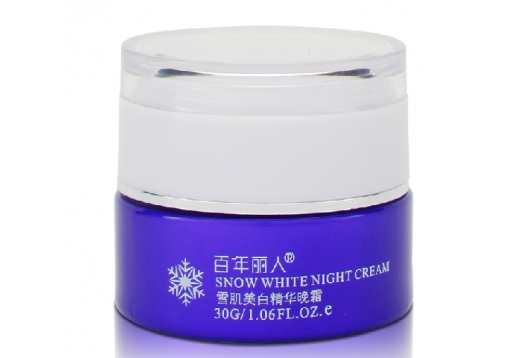 百年丽人  雪肌美白精华晚霜30g
