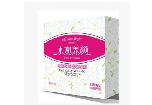 泊伊秀茶颜观色 玫瑰花茶蚕丝面膜/10片装