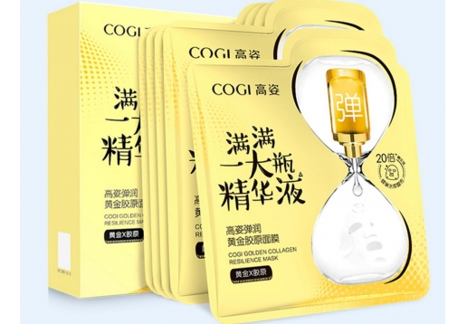 高姿 弹润黄金胶原面膜5片