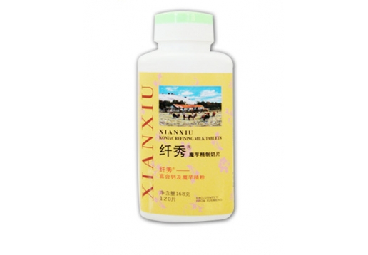 韩影宫 纤秀魔芋精制奶片120片/瓶