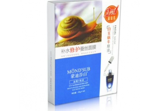 蒙迪莎白 补水修复蜗牛原液蚕丝面膜贴4片