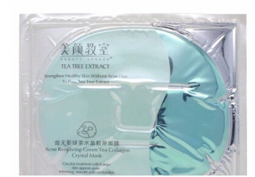  美颜教室 痘无影绿茶水晶胶原面膜1ps