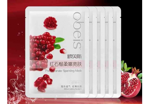 欧贝斯 红石榴柔嫩亮肤面膜10片