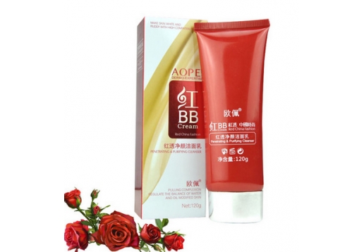 欧佩  红BB红透净颜洁面乳120g