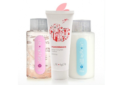若水生花 嫩白精华护肤3件套(水+乳液+洁面)