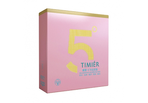 婷美 5°度奇迹天丝面膜25g*5片/盒