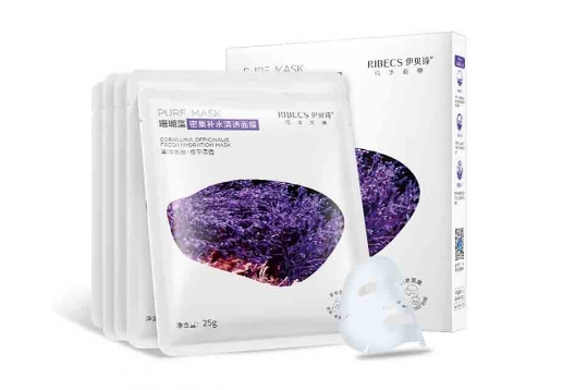 伊贝诗 珊瑚藻密集补水清透面膜10片