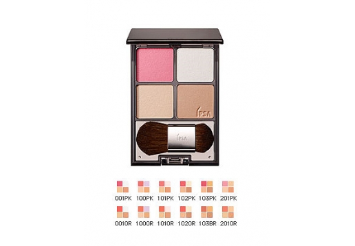 茵芙莎 四色柔妆修饰彩盒（3色）7.2g